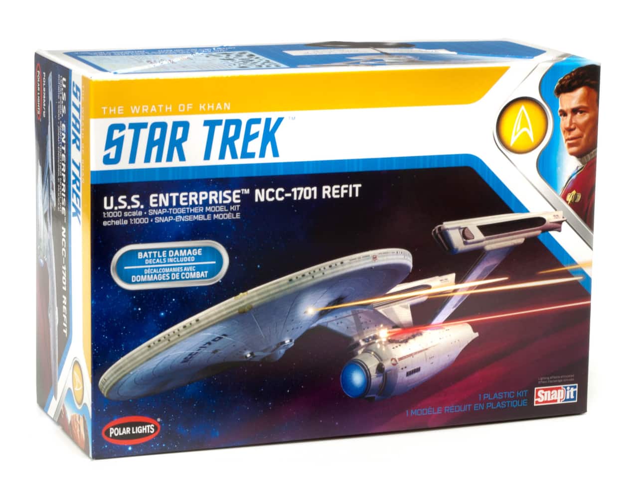 Polar Lights® Star Trek™ U.S.S. Enterprise NCC-1701 Refit Wrath of Khan Edition 1:1000 Scale Model Kit